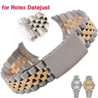 Stainless Steel Band for Rolex DATEJUST Strap Luxury Curved End Watchband Men Woman for Jubilee Bracelet 13/17/18/19/20/21/22mm Straps