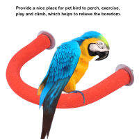 Pet Bird Supply Parrot Stand Toy Quartz Sand + Wood 4.8 x 6.4in for Parrot Outdoor