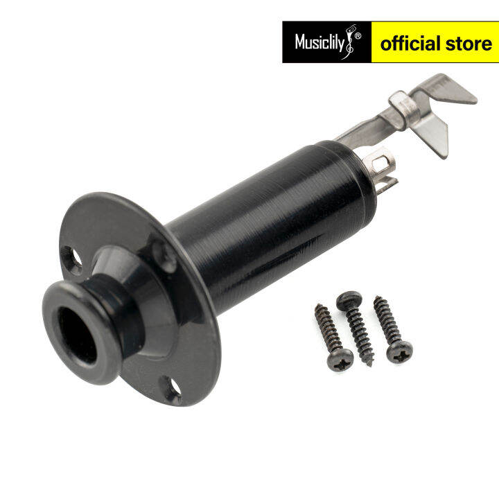 Musiclily Pro 1/4 Inch Mono/Stereo Endpin Output Jack Strap Button Jack