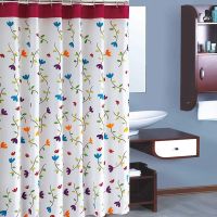 【Bathroom sale】ม่านอาบน้ำ Floralcurtains ข้น MildewBathtub พาร์ทิชันม่านตกแต่งห้องน้ำ