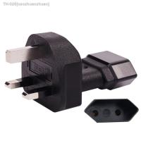 ☎✗ UK TO EUUK Plug-European Travel AC Power Adapter Wire Cord Connector Converter Male To Female Socket Conversion Plug