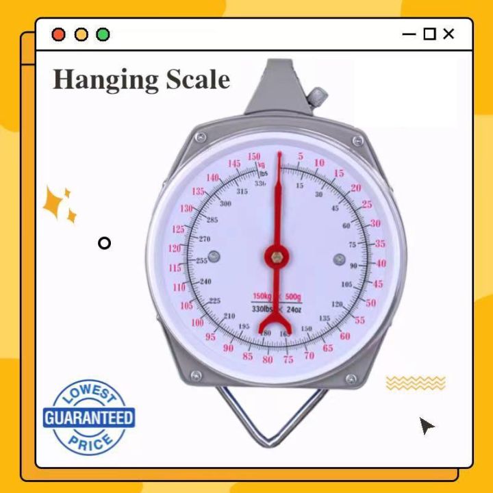 Mechanical Spring Balance 200kg Hanging Weighing Hook Scale for