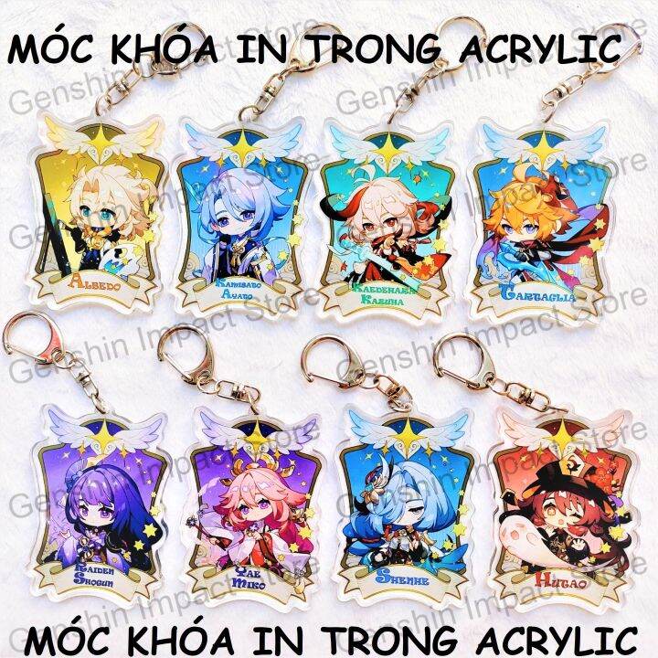 IN GIỮA ACRYLIC]Móc khoá Genshin Impact mẫu CARDCAPTOR ayato ayaka ...