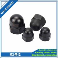 1/10pcs M3 M4 M5 M6 M8 M10 M12 Black 304 A2 Stainless Steel Hex Acorn Cap Ball Head Decorative Cover Semicircle Dome Nut DIN1587 Nails  Screws Fastene