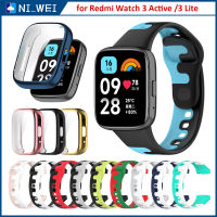 สำหรับ Redmi Watch 3 Activeสายซิลิโคนและตัวเรือนสองสีสายรัดข้อมือนุ่มสำหรับ Redmi Watch 3 Lite