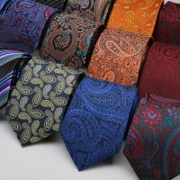 8CM Mens Ties Floral Paisley Jacquard Formal Dress gravata corbatas Wedding Business Necktie Neck ties For Men Neckwear Groom