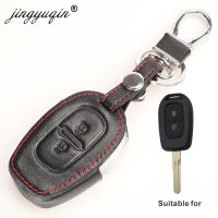 yonggax jingyuqin 2 Button Leather Car Remote Key Fob Cover Case For Renault kwid Symbol Trafic for Dacia Sandero Logan Duster 2016-2018