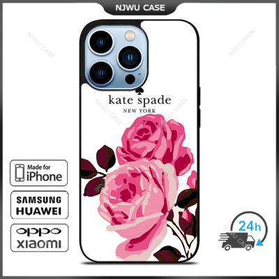 KateSpade 0126 Rose Phone Case for iPhone 14 Pro Max / iPhone 13 Pro Max / iPhone 12 Pro Max / XS Max / Samsung Galaxy Note 10 Plus / S22 Ultra / S21 Plus Anti-fall Protective Case Cover