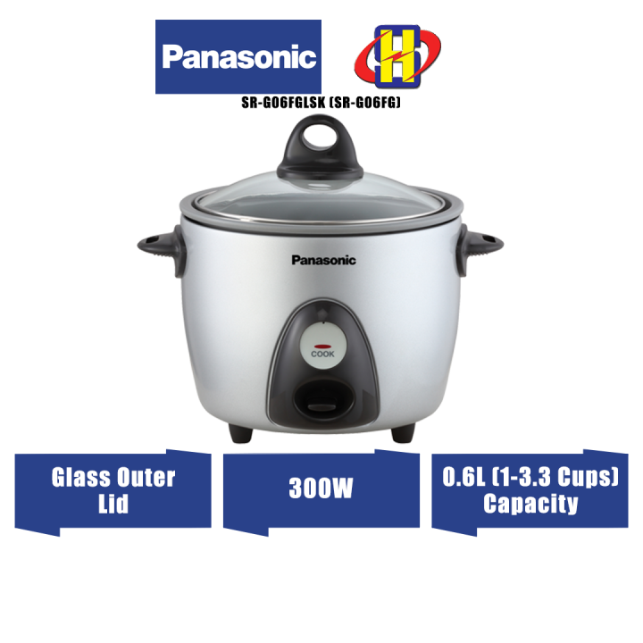 Panasonic Rice Cooker (0.6L/300W) Glass Outer Lid SRG06FGLSK (SRG06FG