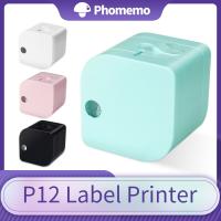 P12เครื่องพิมพ์ฉลาก Phomemo ใช้ได้กับ Dymo Letratag เทปฉลาก91201 91331เครื่องพิมพ์ไร้สายแบบไร้หมึกสำหรับฉลากพลาสติก/กระดาษ