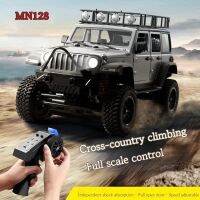 ST【In stock】【Original 】1:12รถปีนเขา MN128 Wranglers รีโมทคอนโทรลรถผู้ใหญ่ Professional 2.4G 4WD ปีนเขา Buggy LED RC ของเล่นรถของขวัญ