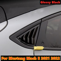 Glossy Black Car Rear Quarter Side Vent Window Scoop Louver Cover Trim for Ford Mustang Mach E 2021 2022