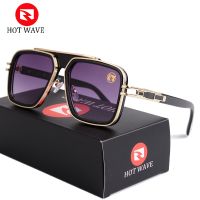 ✉☢ HOT WAVE Blue Mirror Sunglasses Men UV Ray Lense Eyewear Vintage Fashion Square Mens Sun Glasses 95885