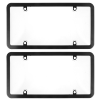 2pcs Car License Plate Frame Covers USA Standard Car License Frame Shield