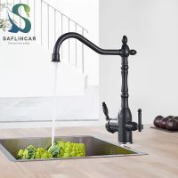 Caldwelllj Kitchen Sink Faucet Purify 360 Degree Rotation Hot and Cold Water Mixer Taps Purification Deck Installation