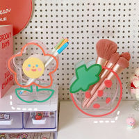 Desk Organizer Acrylic Pen Holder Desktop Soft cute bear and rabbit Office Stationery Cosmetics Storage Box Office Storage