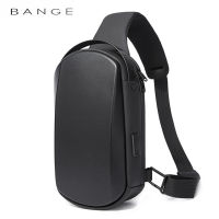 BANGE ใหม่มัลติฟังก์ชั่ USB C Rossbody กระเป๋ากระเป๋าสะพายผู้ชาย TPU กันน้ำเดินทางสลิง Messenger แพ็คกระเป๋าหน้าอกสำหรับชาย