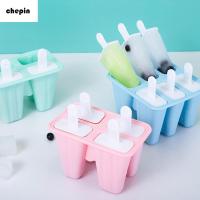 CHEPIN สีคลาสสิค ปล่อยง่าย ไม้ไอติม DIY 4/6/10โพรง โฮมเมด แม่พิมพ์ไอติม เครื่องมือครัว แม่พิมพ์ไอศกรีม แม่พิมพ์ทำน้ำแข็ง