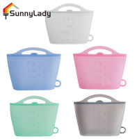 Sunnyady ถุงเก็บซิลิโคนใช้ซ้ำได้4ชิ้น,30 ℃ -230 ℃ ทนความร้อนได้1000มล. ถุงที่เก็บอาหารความจุมากสำหรับใส่แซนวิชขนมขบเคี้ยว