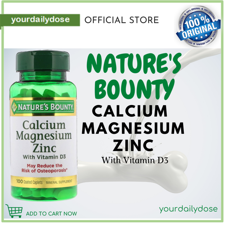 Nature's Bounty Calcium Magnesium Zinc with Vitamin D3 100 Coated