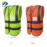 CODLiang Te Perfeclan Reflective Safety Vest Engineer Construction Gear with Pockets Yellow S