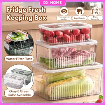 Plastic Refrigerator Storage Box, Transparent Fresh-keeping Box