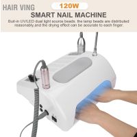 Hair Ving เครื่องเจียรเครื่องดูดฝุ่น 120W พร้อมไฟ 100‐240V