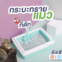 (ส่งฟรี!!!  จากไทย) ‼ ถูกที่สุด ‼กระบะทราย กระบะทรายแมว  พร้อมที่ตักทราย ที่เก็บมูลสัตว์