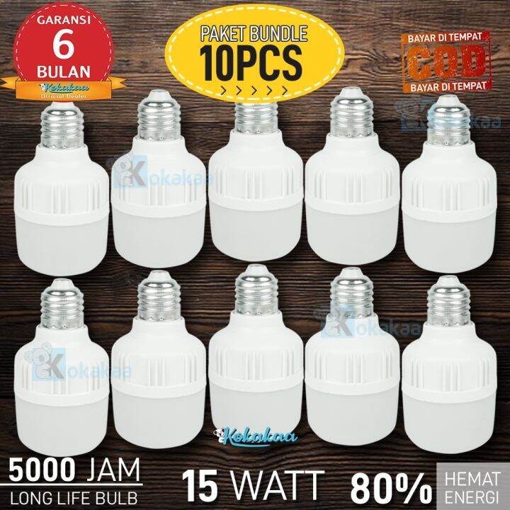 Paket Pcs Lampu Bohlam Led Sunsonic Watt Cahaya Lampu Putih