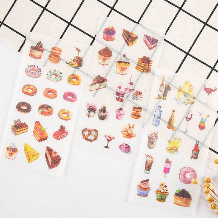 15packslot-dessert-cake-paper-stickerdoughnut-scrapbooking-decoration-labeldiy-diary-album-notes-girls-school-office-student