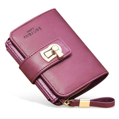 Women Wallet Genuine Leather Short Card Holder Coin Purse Ladies Leather Wallets Mini Small Wallet High Quality Fashion Wallet