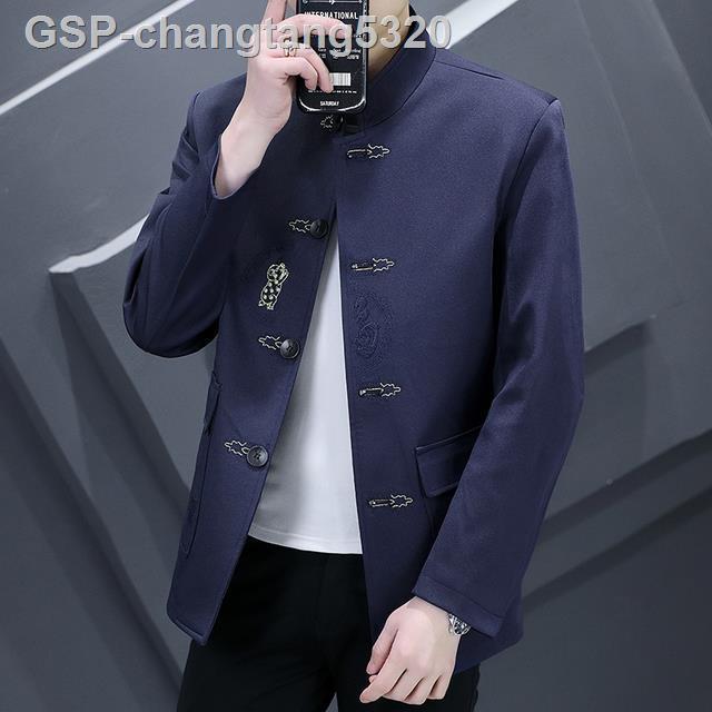 2023เสื้อเบลเซอร์ผู้ชายขายดี2023ชุดคอตั้งจีนผู้ชายขนาดใหญ่แจ็คเก็ตแฟชั่นสูง
