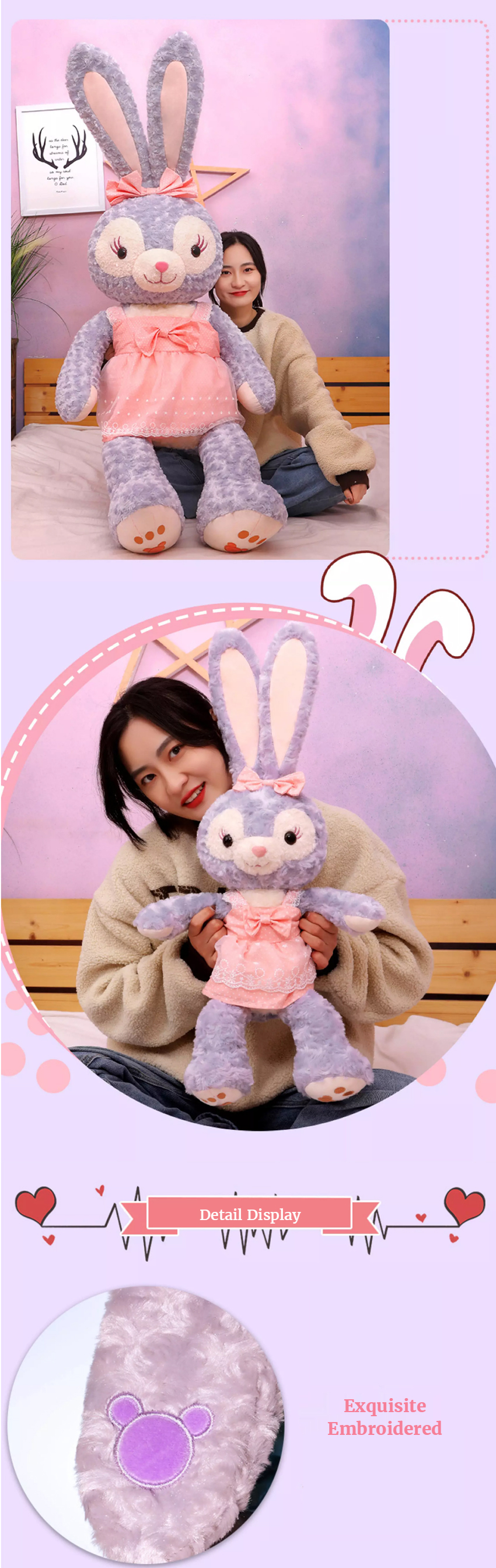 StellaLou Doll Plush Toys Rabbit Doll Ragdoll Girls' Gifts for Girlfriend for Kids 
