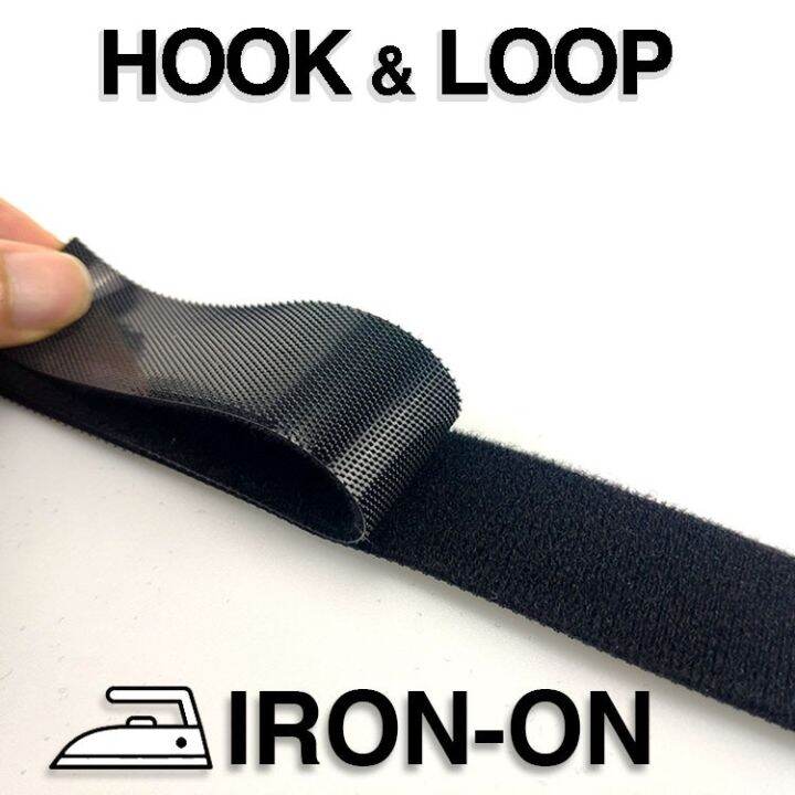 Iron on velcro no sew hook and loop tape with heat activated adhesive back Lazada PH