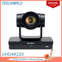 FEELWORLD UHD4K12X 4K USB กล้อง PTZ POE 12X ออปติคอลแพนเอียงซูม,AI ติดตามอัตโนมัติ Fcous SDI HDMI IP การควบคุมระยะไกลสำหรับการสตรีมมิ่งสดคริสตจักรการเรียนการสอนการประชุมทางไกลผ่านระบบวิดีโอ