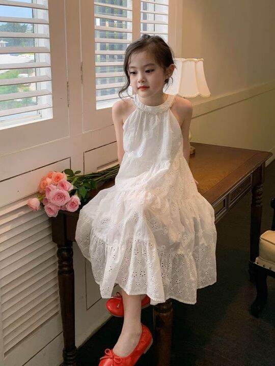 Summer Cotton White Dress for Girls 2023 New Korean A-line Dress Casual ...