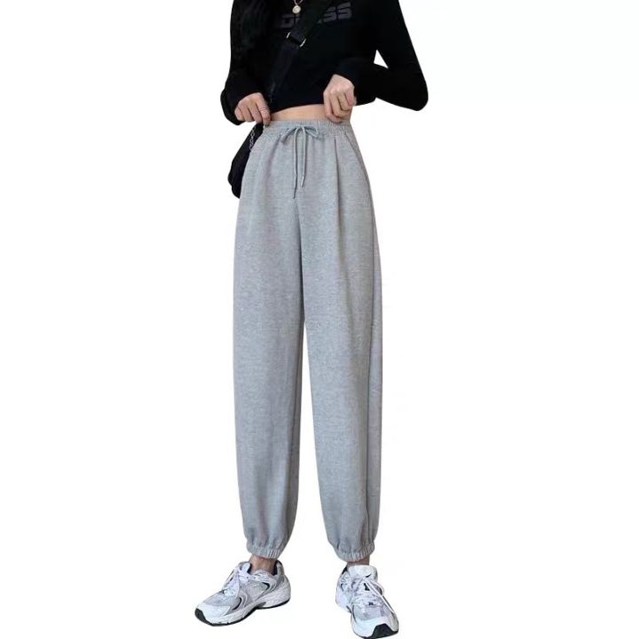 la-mode-กางเกง-ผู้หญิง-กางเกง-ผญ-กางเกงขายาว-กางเกงขายาวผญ-เกาหลี-ชีฟอง-เอวสูง-ใส่สบายๆ-กางเกงผ้าวูลเวฟ-28z22071503