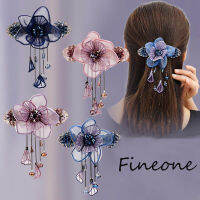 1Pcs ดอกไม้ผ้าไหมทำมือพู่ Hairclip Headdress เครื่องประดับผม