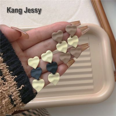 Kang Jessy 925 ต่างหูสีเงินเข็มรักย้อนยุค ins สไตล์เกาหลีเรียบง่ายต่างหูแนววินเทจที่เข้ากันง่ายต่างหูมีสไตล์มีสไตล์