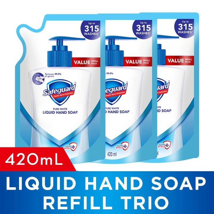 Safeguard Pure White Liquid Hand Soap 420ml Refill Trio Lazada Ph