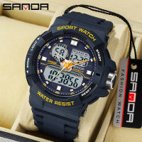 SANDA Waterproof Sports Watch Mens Clock LED Digital Quartz Watch Top Brand Luxury Men G style Luminous Watch Relogio Masculino