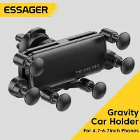Essager Six Points Gravity Car Phone Holder Air Vent Clip GPS Mount Stand For iPhone 12 Samsung Xiaomi Smartphone Holder Support