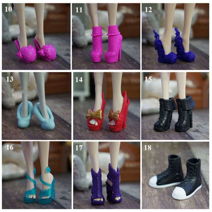 รองเท้าบูทยาวเข่าแบบรองเท้าตุ๊กตาอุปกรณ์เสริมรองเท้าบูทตุ๊กตาวีรบุรุษสำหรับผู้หญิงยาว2-2ซม-ทำจากพลาสติก-inpatientstore66in4