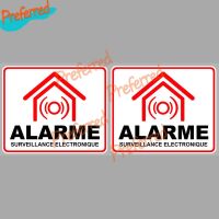 Security Monitoring Alarm Attributes Car Sticker Warning Decals Racing Motorcycle Laptop Helmet Trunk Camping Car Vinyl Decals