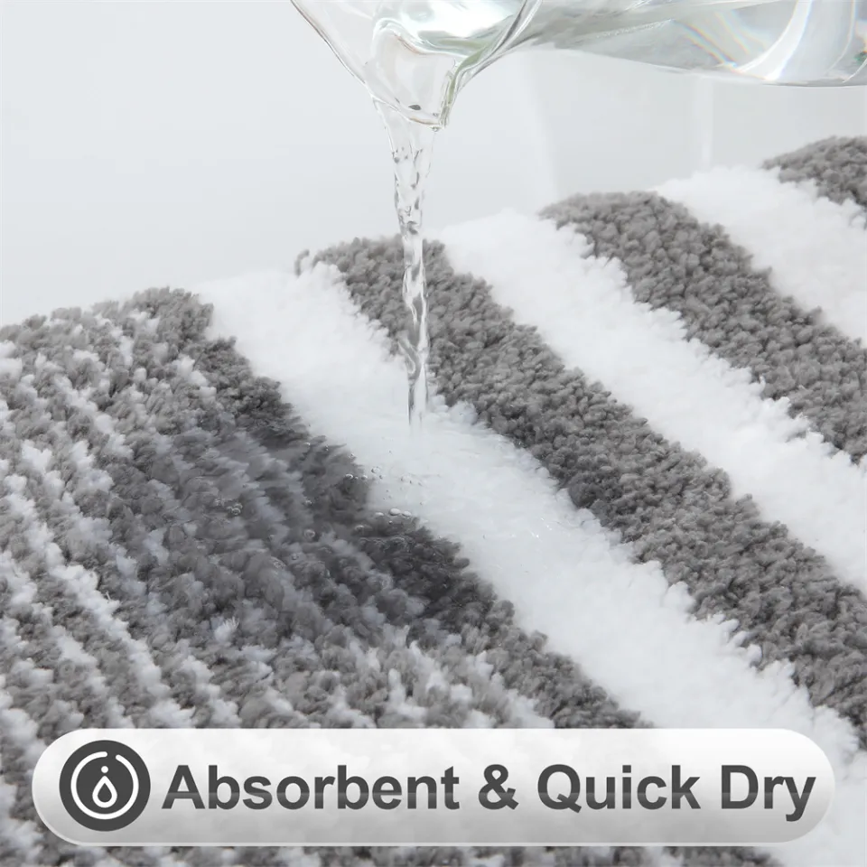 Olanly Absorbent Bath Mat Quick Dry Anti-Slip Bathroom Show Carpet Soft  Kitchen Plush Rug Foot Pad Floor Protector Doormat Decor