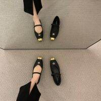 Flat-soled black sm fragrance shoes fairy shoes 23 new sprg Doudou g shoes sgle shoes -GGX23722◈๑✎