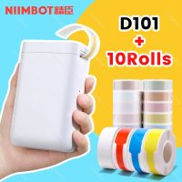 เครื่องพิมพ์สติกเกอร์ไร้สายผลิตป้ายติดกระเป๋ารูปการ์ตูน D101จาก NiiMbot สำหรับแท็บเล็ตโทรได้ใช้งานง่ายสำนักงานบ้านองค์กร D110 D11 Plus