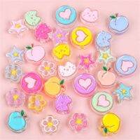 4-10pcs Lovely Peach Acrylic Oil Beads For Fashion DIY Jewerly Accessories