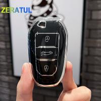 【LZ】✜  Tampa remota da caixa chave do carro de TPU Shell Fob Peugeot 308 408 508 2008 3008 4008 5008 Citroen C4 C4L C6 C3-XR DS3 DS4 DS5