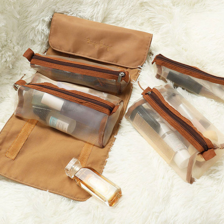 4-in-1ถุงเครื่องสำอางค์อเนกประสงค์จัดเก็บที่จัดระเบียบแต่งหน้าแต่งหน้ากระเป๋าผ้าอ้อมเดินทาง-tpu-kosmetik-น้ำกระเป๋าสวยกระเป๋า
